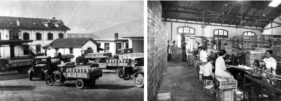 Imágenes de archivo del proceso de fabricación y transporte