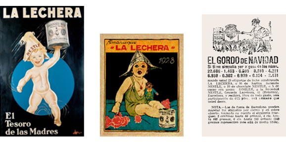 Carteles publicitarios antiguos de la Lechera