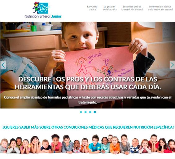 Imagen de la web de www.nutricionenteraljunior.es