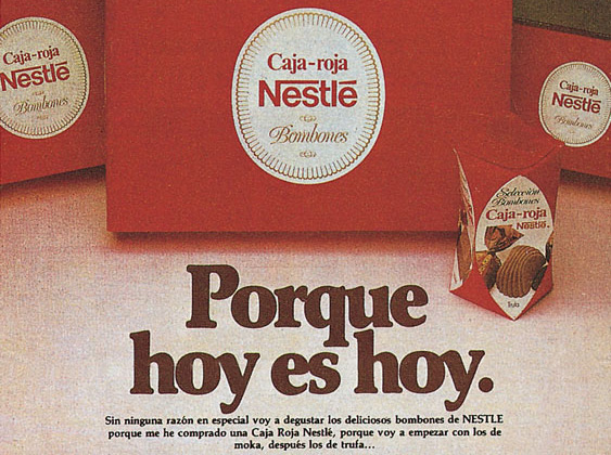 Cartel Porque hoy es hoy de Nestlé - 1971