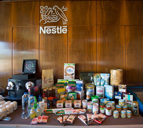Bodegón de productos Nestlé