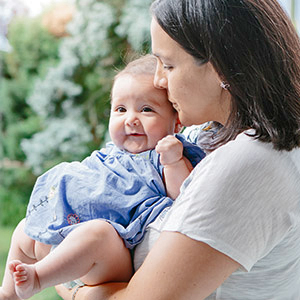 Claudia con su hija